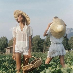 Lack Of Color scalloped Straw SunDeep Hat